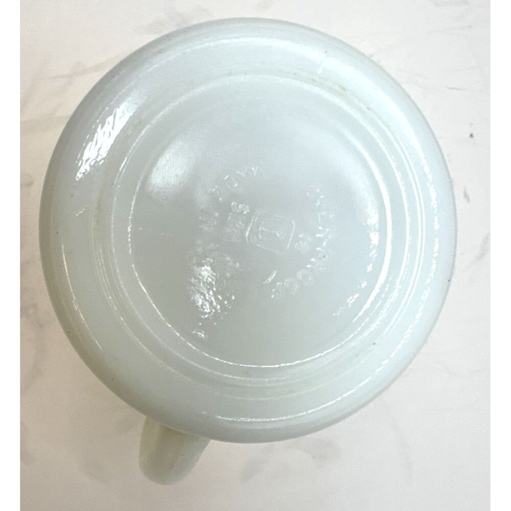 VTG "I Had a Bad Idea/I'm a N.O.L.I.C Bad Guy" Federal Milk Glass Mug USA - Picture 6 of 6